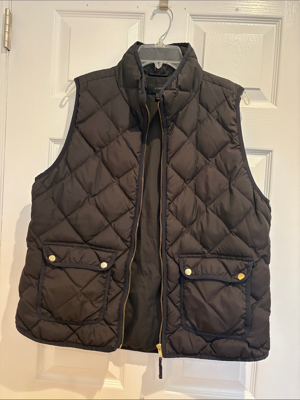J. Crew Quilted Puffer Vest in Black